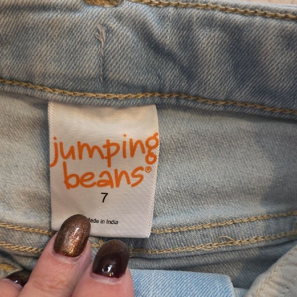 Jumping Beans Light Blue Flare Jeans with Butterfly Design - Picture 2 of 6
